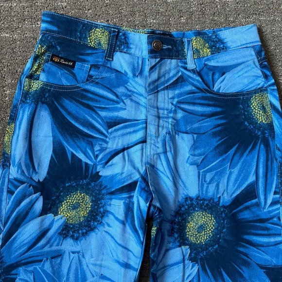 Vintage ROUTE 66 Daisy Print Blue Jeans 90s y2k 2000s - Picture 5 of 6